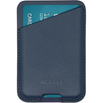 Accezz Leren Kaarthouder - Geschikt voor MagSafe en Qi2 - Nightfall Blue Accezz Leren Kaarthouder - Geschikt voor MagSafe en Qi2 - Nightfall Blue