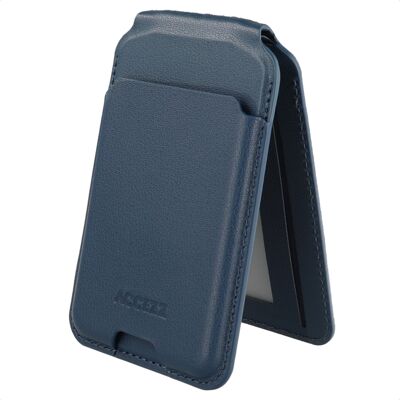 Accezz Magnetische Leren Wallet met standaard - Geschikt voor Apple Find My - Nightfall Blue Accezz Magnetische Leren Wallet met standaard - Geschikt voor Apple Find My - Nightfall Blue