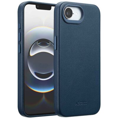 Accezz MagSafe Leather Backcover voor de Apple iPhone 17e / 16e - Nightfall Blue Accezz MagSafe Leather Backcover voor de Apple iPhone 17e / 16e - Nightfall Blue