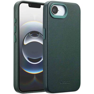 Accezz MagSafe Leather Backcover voor de Apple iPhone 17e / 16e - Cedar Green Accezz MagSafe Leather Backcover voor de Apple iPhone 17e / 16e - Cedar Green