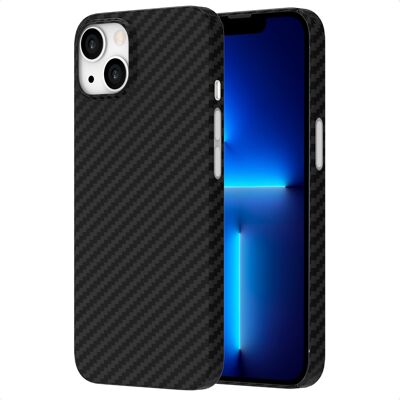 Accezz MagSafe Kevlar® Backcover voor de Apple iPhone 13 - Zwart Accezz MagSafe Kevlar® Backcover voor de Apple iPhone 13 - Zwart