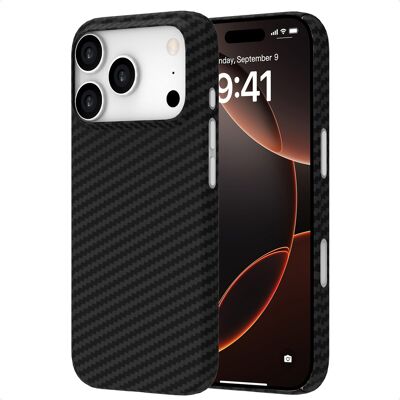 Accezz MagSafe Kevlar® Backcover voor de Apple iPhone 17 Pro - Zwart Accezz MagSafe Kevlar® Backcover voor de Apple iPhone 17 Pro - Zwart