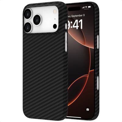 Accezz MagSafe Kevlar® Backcover voor de Apple iPhone 17 Pro Max - Zwart Accezz MagSafe Kevlar® Backcover voor de Apple iPhone 17 Pro Max - Zwart