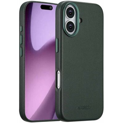 Accezz MagSafe Leather Backcover voor de Apple iPhone 17 - Cedar Green Accezz MagSafe Leather Backcover voor de Apple iPhone 17 - Cedar Green