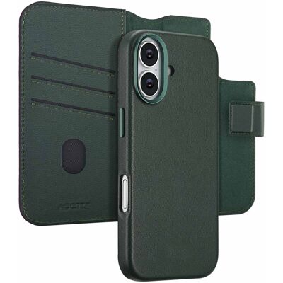 Accezz Leather Bookcase 2-in-1 met MagSafe voor de Apple iPhone 17 - Cedar Green Accezz Leather Bookcase 2-in-1 met MagSafe voor de Apple iPhone 17 - Cedar Green