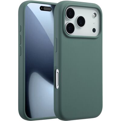 Accezz Liquid Silicone Backcover met MagSafe voor de Apple iPhone 17 Pro - Donkergroen Accezz Liquid Silicone Backcover met MagSafe voor de Apple iPhone 17 Pro - Donkergroen