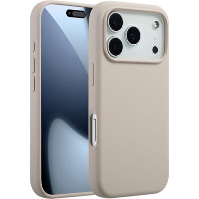 Accezz Liquid Silicone Backcover met MagSafe voor de Apple iPhone 17 Pro - Stone Accezz Liquid Silicone Backcover met MagSafe voor de Apple iPhone 17 Pro - Stone