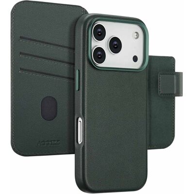 Accezz Leather Bookcase 2-in-1 met MagSafe voor de Apple iPhone 17 Pro - Cedar Green Accezz Leather Bookcase 2-in-1 met MagSafe voor de Apple iPhone 17 Pro - Cedar Green