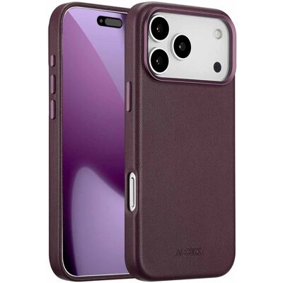 Accezz MagSafe Leather Backcover voor de Apple iPhone 17 Pro Max - Heath Purple Accezz MagSafe Leather Backcover voor de Apple iPhone 17 Pro Max - Heath Purple