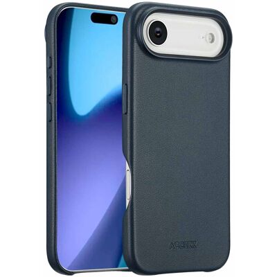 Accezz MagSafe Leather Backcover voor de Apple iPhone Air - Nightfall Blue Accezz MagSafe Leather Backcover voor de Apple iPhone Air - Nightfall Blue