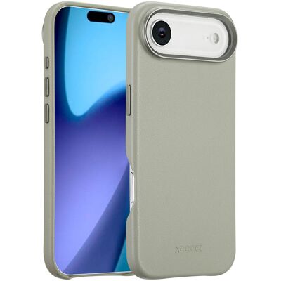 Accezz MagSafe Leather Backcover voor de Apple iPhone Air - Light Grey Accezz MagSafe Leather Backcover voor de Apple iPhone Air - Light Grey