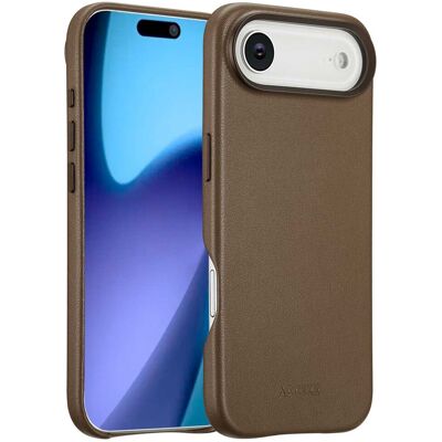 Accezz MagSafe Leather Backcover voor de Apple iPhone Air - Coffee Brown Accezz MagSafe Leather Backcover voor de Apple iPhone Air - Coffee Brown