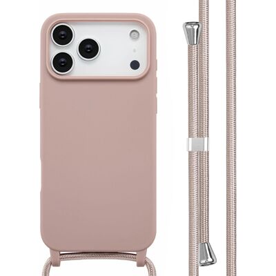 imoshion Siliconen hoesje met koord voor de Apple iPhone 17 Pro Max - Sand Pink imoshion Siliconen hoesje met koord voor de Apple iPhone 17 Pro Max - Sand Pink
