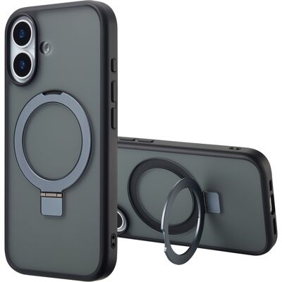 Accezz Ring Stand Backcover met MagSafe voor de Apple iPhone 17 - Zwart Accezz Ring Stand Backcover met MagSafe voor de Apple iPhone 17 - Zwart