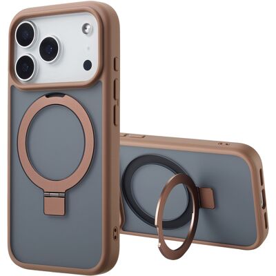Accezz Ring Stand Backcover met MagSafe voor de Apple iPhone 17 Pro - Bruin Accezz Ring Stand Backcover met MagSafe voor de Apple iPhone 17 Pro - Bruin