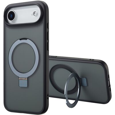 Accezz Ring Stand Backcover met MagSafe voor de Apple iPhone Air - Zwart Accezz Ring Stand Backcover met MagSafe voor de Apple iPhone Air - Zwart