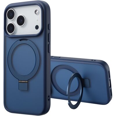Accezz Ring Stand Backcover met MagSafe voor de Apple iPhone 17 Pro Max - Blauw Accezz Ring Stand Backcover met MagSafe voor de Apple iPhone 17 Pro Max - Blauw