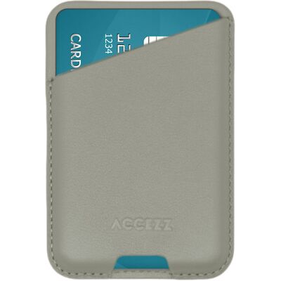Accezz Leren Kaarthouder - Geschikt voor MagSafe en Qi2 - Light Grey Accezz Leren Kaarthouder - Geschikt voor MagSafe en Qi2 - Light Grey