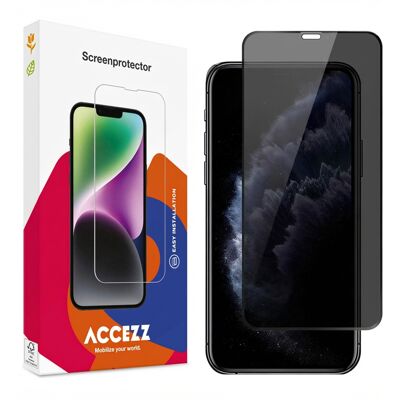 Accezz Gehard Glas Privacy Screenprotector voor de Apple iPhone 11 Pro / Xs / X Accezz Gehard Glas Privacy Screenprotector voor de Apple iPhone 11 Pro / Xs / X