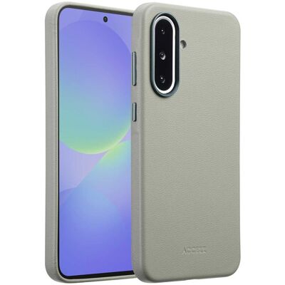 Accezz MagSafe Leather Backcover voor de Samsung Galaxy A36 / A56 - Light Grey Accezz MagSafe Leather Backcover voor de Samsung Galaxy A36 / A56 - Light Grey