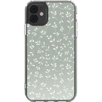 imoshion Design hoesje voor de Apple iPhone 11 - Smoke Green Flowers imoshion Design hoesje voor de Apple iPhone 11 - Smoke Green Flowers