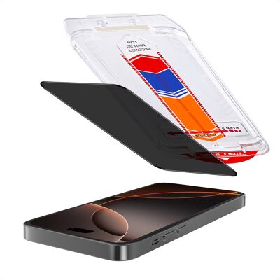 Accezz Gehard Glas Privacy Screenprotector + Applicator voor de Apple iPhone 16 Pro Max Accezz Gehard Glas Privacy Screenprotector + Applicator voor de Apple iPhone 16 Pro Max