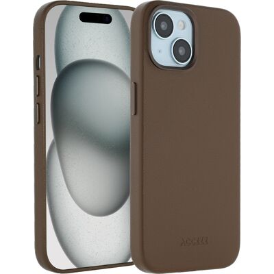 Accezz MagSafe Leather Backcover voor de Apple iPhone 15 - Coffee Brown Accezz MagSafe Leather Backcover voor de Apple iPhone 15 - Coffee Brown