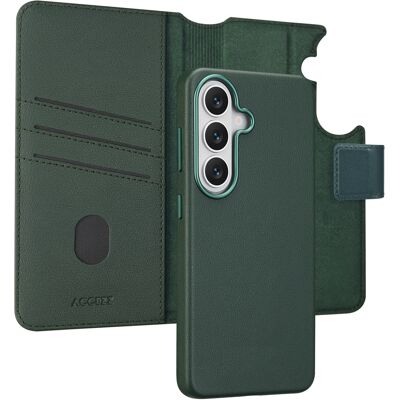Accezz Leather Bookcase 2-in-1 met MagSafe voor de Samsung Galaxy S26 - Cedar Green Accezz Leather Bookcase 2-in-1 met MagSafe voor de Samsung Galaxy S26 - Cedar Green