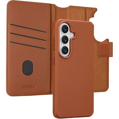 Accezz Leather Bookcase 2-in-1 met MagSafe voor de Samsung Galaxy S26 - Sienna Brown Accezz Leather Bookcase 2-in-1 met MagSafe voor de Samsung Galaxy S26 - Sienna Brown