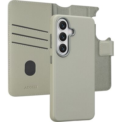 Accezz Leather Bookcase 2-in-1 met MagSafe voor de Samsung Galaxy S26 - Light Grey Accezz Leather Bookcase 2-in-1 met MagSafe voor de Samsung Galaxy S26 - Light Grey