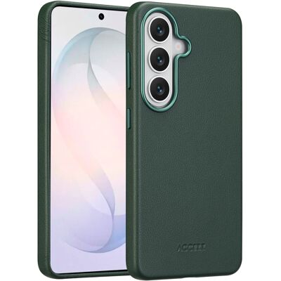 Accezz MagSafe Leather Backcover voor de Samsung Galaxy S26 - Cedar Green Accezz MagSafe Leather Backcover voor de Samsung Galaxy S26 - Cedar Green