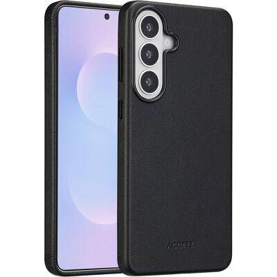 Accezz MagSafe Leather Backcover voor de Samsung Galaxy S26 Plus - Onyx Black Accezz MagSafe Leather Backcover voor de Samsung Galaxy S26 Plus - Onyx Black