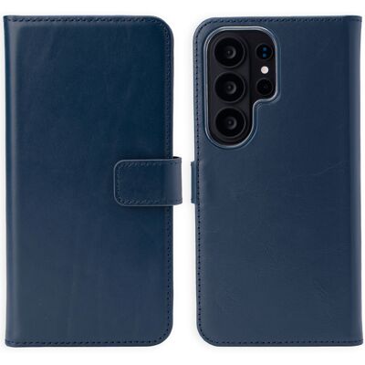 Selencia Echt Leren Bookcase voor de Samsung Galaxy S26 Ultra - Donkerblauw Selencia Echt Leren Bookcase voor de Samsung Galaxy S26 Ultra - Donkerblauw