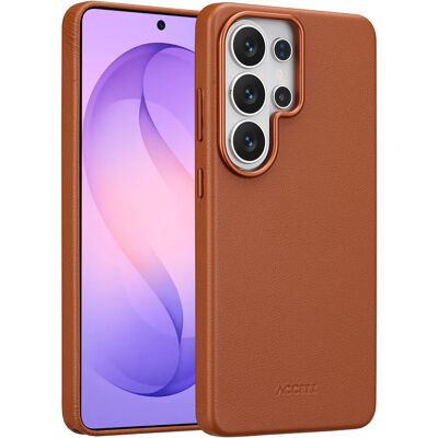 Accezz MagSafe Leather Backcover voor de Samsung Galaxy S26 Ultra - Sienna Brown Accezz MagSafe Leather Backcover voor de Samsung Galaxy S26 Ultra - Sienna Brown