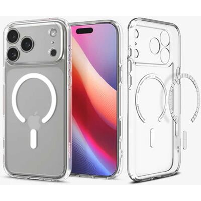 Spigen Ultra Hybrid Backcover MagSafe voor de Apple iPhone 17 Pro - Clear / White Spigen Ultra Hybrid Backcover MagSafe voor de Apple iPhone 17 Pro - Clear / White