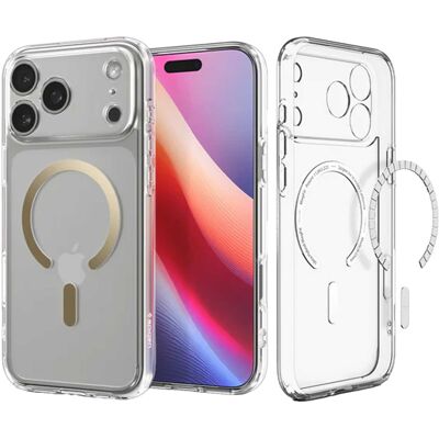 Spigen Ultra Hybrid Backcover MagSafe voor de Apple iPhone 17 Pro - Clear Gold Spigen Ultra Hybrid Backcover MagSafe voor de Apple iPhone 17 Pro - Clear Gold