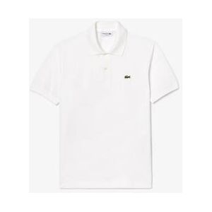 Lacoste T-shirt SHORT SLEEVED RIBBED COLLAR Wit Lacoste T-shirt SHORT SLEEVED RIBBED COLLAR Wit