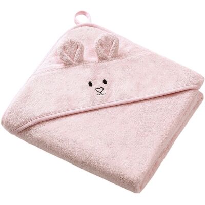 Babyono Baby Ono Bamboo Roze 100 x 100 cm Badcape Babyono Baby Ono Bamboo Roze 100 x 100 cm Badcape