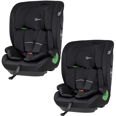 BabyGo Lumo Black 76-150 cm i-Size Autostoel - Set van 2 BabyGo Lumo Black 76-150 cm i-Size Autostoel - Set van 2