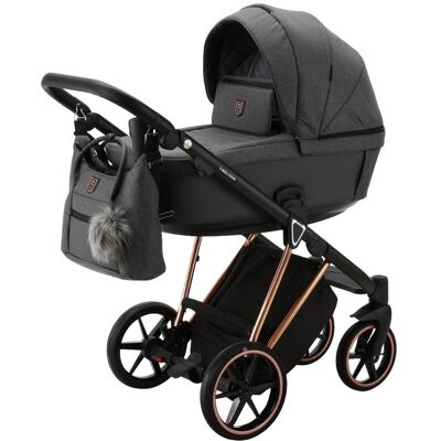 Adamex Belissa Special Edition Grey/Rose 2-in-1 Kinderwagen Adamex Belissa Special Edition Grey/Rose 2-in-1 Kinderwagen
