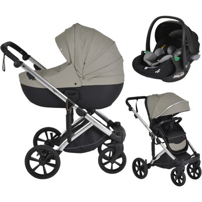 Cangaroo Eggo Pigeon Grey 3-in-1 Kinderwagen incl. Autostoel Cangaroo Eggo Pigeon Grey 3-in-1 Kinderwagen incl. Autostoel
