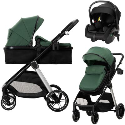 Lorelli Aspen Green 3-in-1 Combi Kinderwagen incl. i-Size Autostoel Lorelli Aspen Green 3-in-1 Combi Kinderwagen incl. i-Size Autostoel