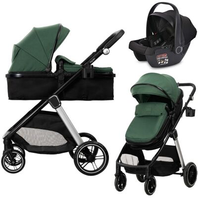 Lorelli Aspen Green 3-in-1 Combi Kinderwagen met i-Size Autostoel Lorelli Aspen Green 3-in-1 Combi Kinderwagen met i-Size Autostoel