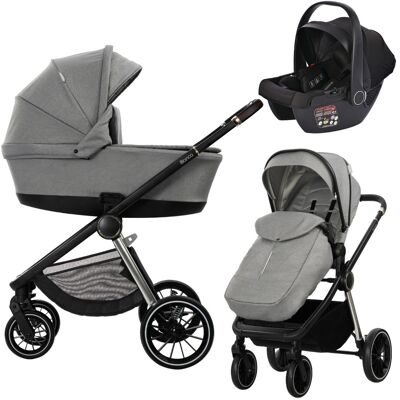 Lorelli Bianca Grey 3-in-1 Kinderwagen incl. i-Size Autostoel Lorelli Bianca Grey 3-in-1 Kinderwagen incl. i-Size Autostoel