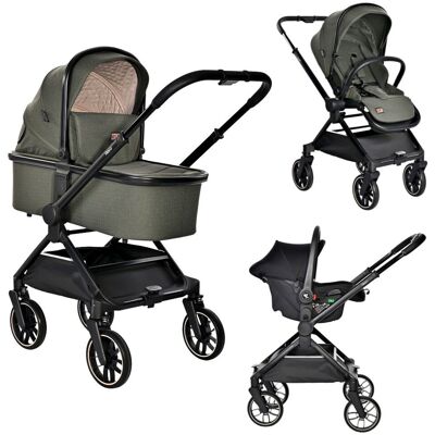 Lorelli Reya Green 3-in-1 Kinderwagen incl. Autostoel Lorelli Reya Green 3-in-1 Kinderwagen incl. Autostoel