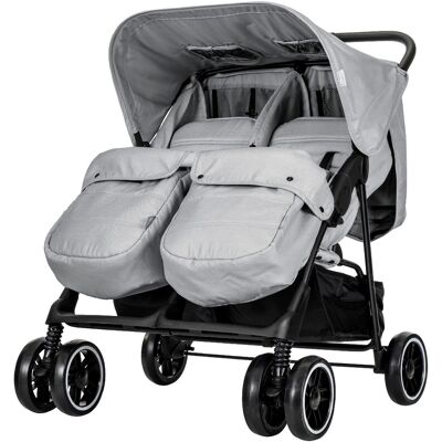 Lorelli Twin Grey Duowagen incl. Luiertas Lorelli Twin Grey Duowagen incl. Luiertas