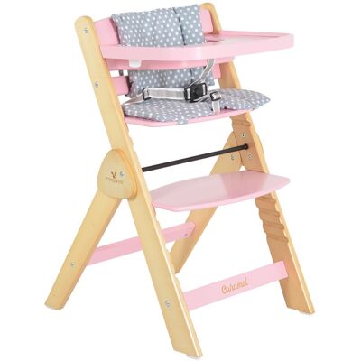 Cangaroo - Caramel Pink 2-in-1 Grow - 3 hoogteposities - Afneembaar tray - Kinderstoel Cangaroo - Caramel Pink 2-in-1 Grow - 3 hoogteposities - Afneembaar tray - Kinderstoel