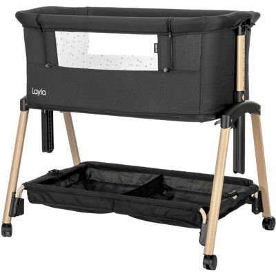 Lorelli Layla Black 2-in-1 Wieg Aan Bed Lorelli Layla Black 2-in-1 Wieg Aan Bed