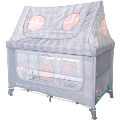 Lorelli Sweet Home Grey Campingbed met Dakje Lorelli Sweet Home Grey Campingbed met Dakje