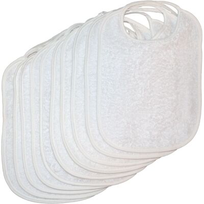 Lorelli White Terry 10 Stuks Waterproof Slabbetjes Lorelli White Terry 10 Stuks Waterproof Slabbetjes